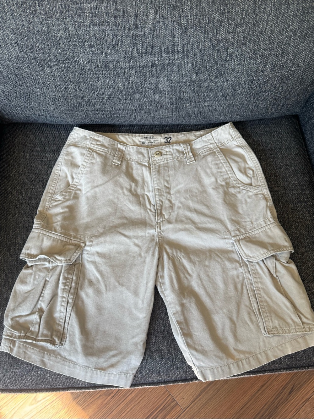 Old Navy Beige Broken In Cargo Shorts